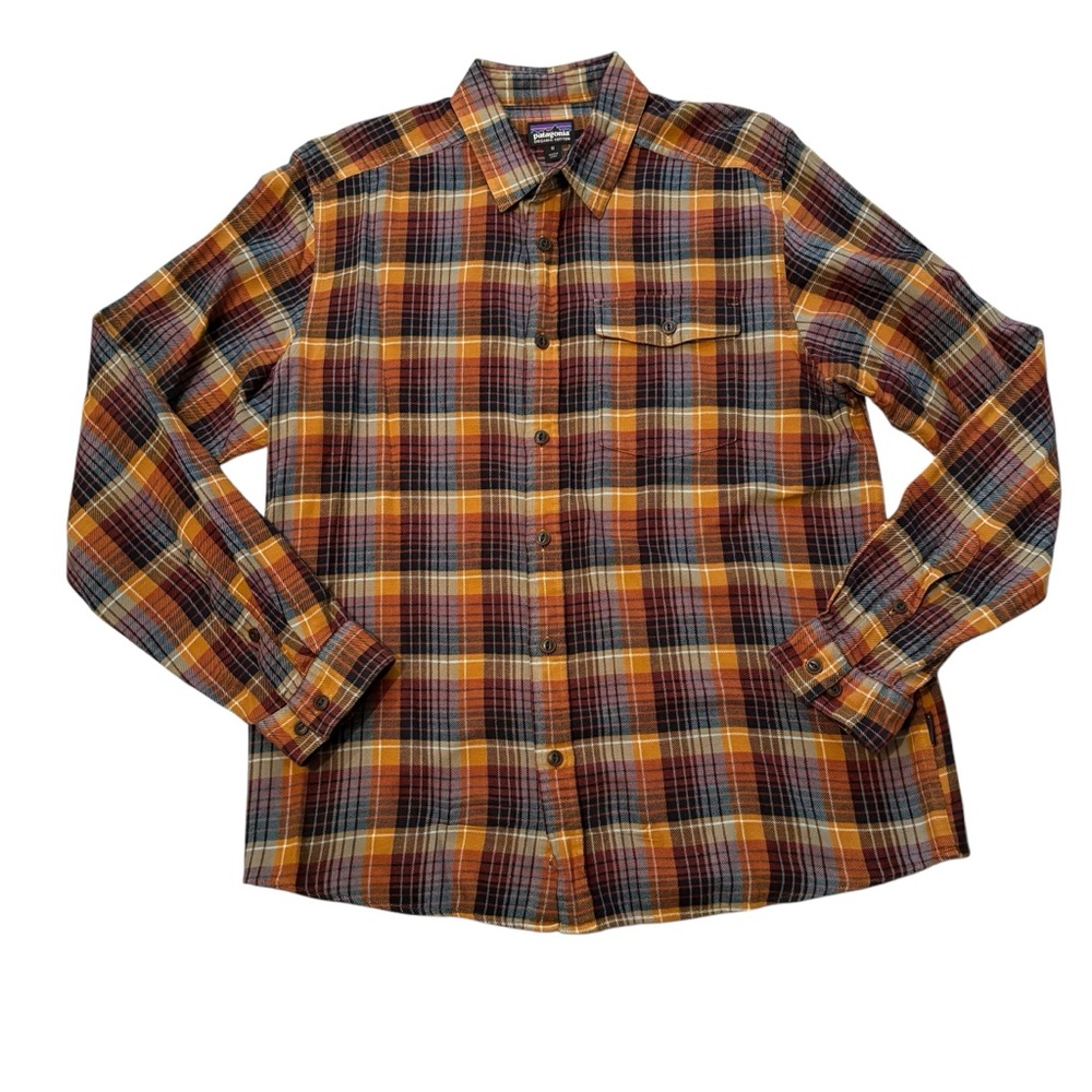 PATAGONIA Cotton Fjord Flannel 
Tartan Plaid Button Down Shirt, Sz M - Picture 7 of 14